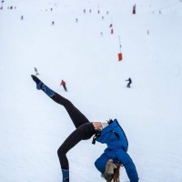 Yoga in the snow - France