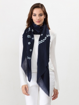 Hand-woven Bandhani Cashmere Scarf