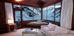Lakeside Chalets in Ski Portillo with one of the best views anywhere in the world