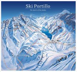 Ski Portillo Map Chile South America