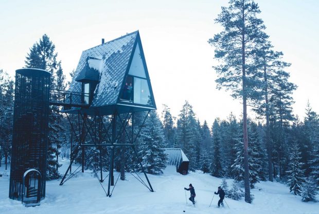 Cross Country Skiing Pan Treetops Cabins Norway